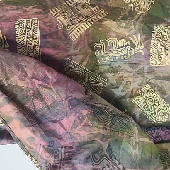 Vera Mont Avant Garde Midi Skirt Pleated Faux Wrap Vintage Punk Silky - Picture 4 of 11